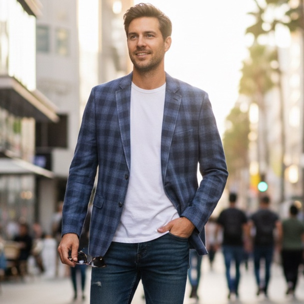 Ralph Lauren Blue Plaid Blazer